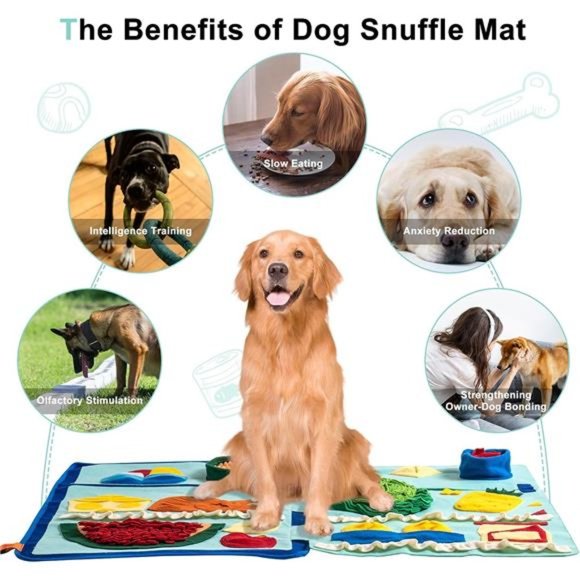 40'' X 27''Dog Snuffle Mat, Dog Puzzle Enrichment Toys Interactive Foraging Mat - Picture 2 of 6